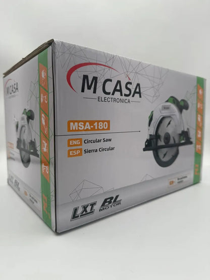 Sierra circular inalambrica MCASA 2 Baterias 800w C/cargador Verde Lima 50/60
