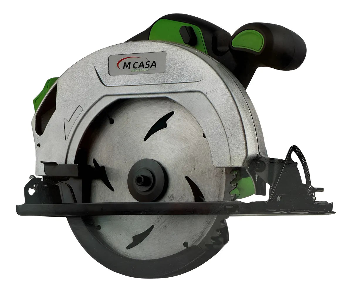 Sierra circular inalambrica MCASA 2 Baterias 800w C/cargador Verde Lima 50/60